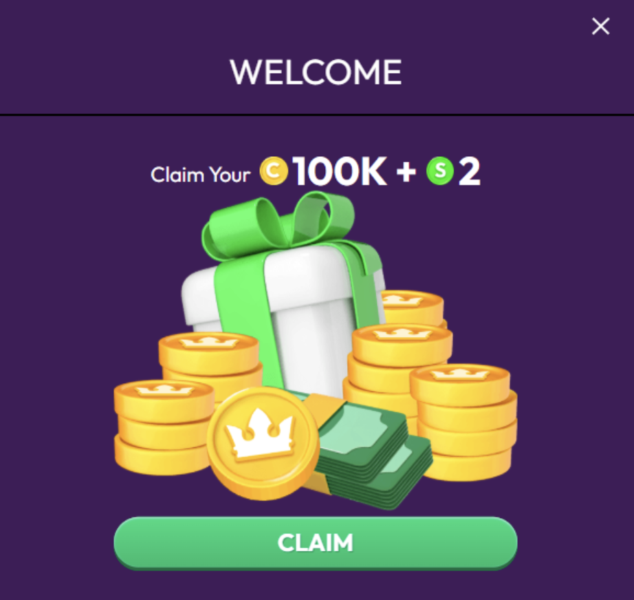 Crown Coins Casino Welcome Bonus